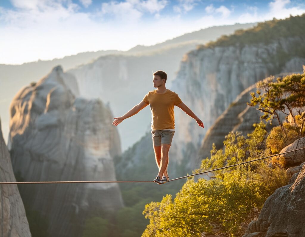 Balancing on a tightrope 2