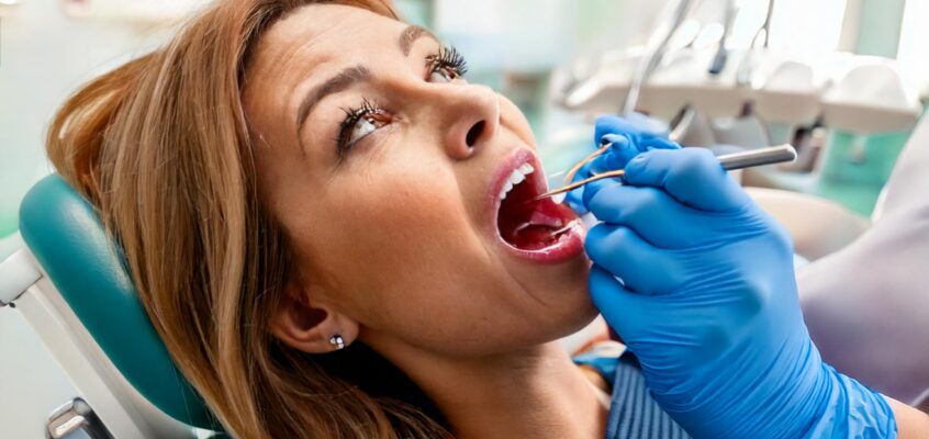 woman at the dentist