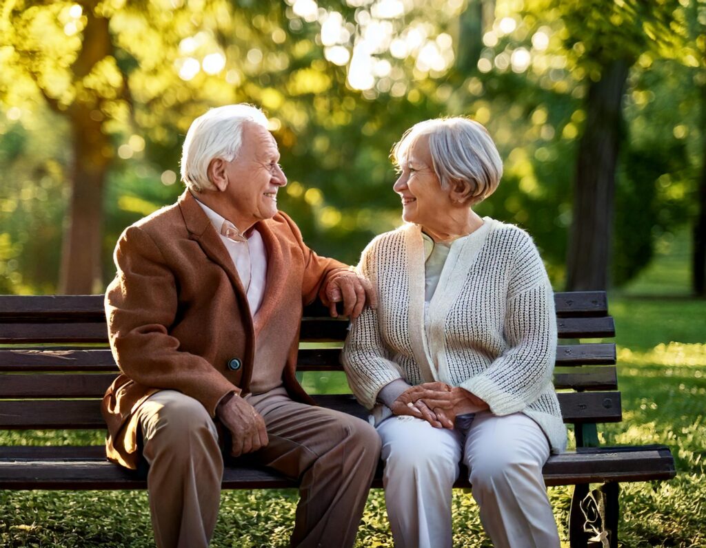 older couple in park