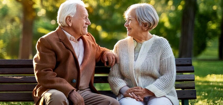 older couple in park