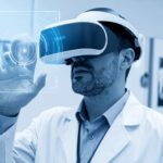 adult male wearing a VR headset