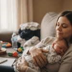 ADHD mother with baby